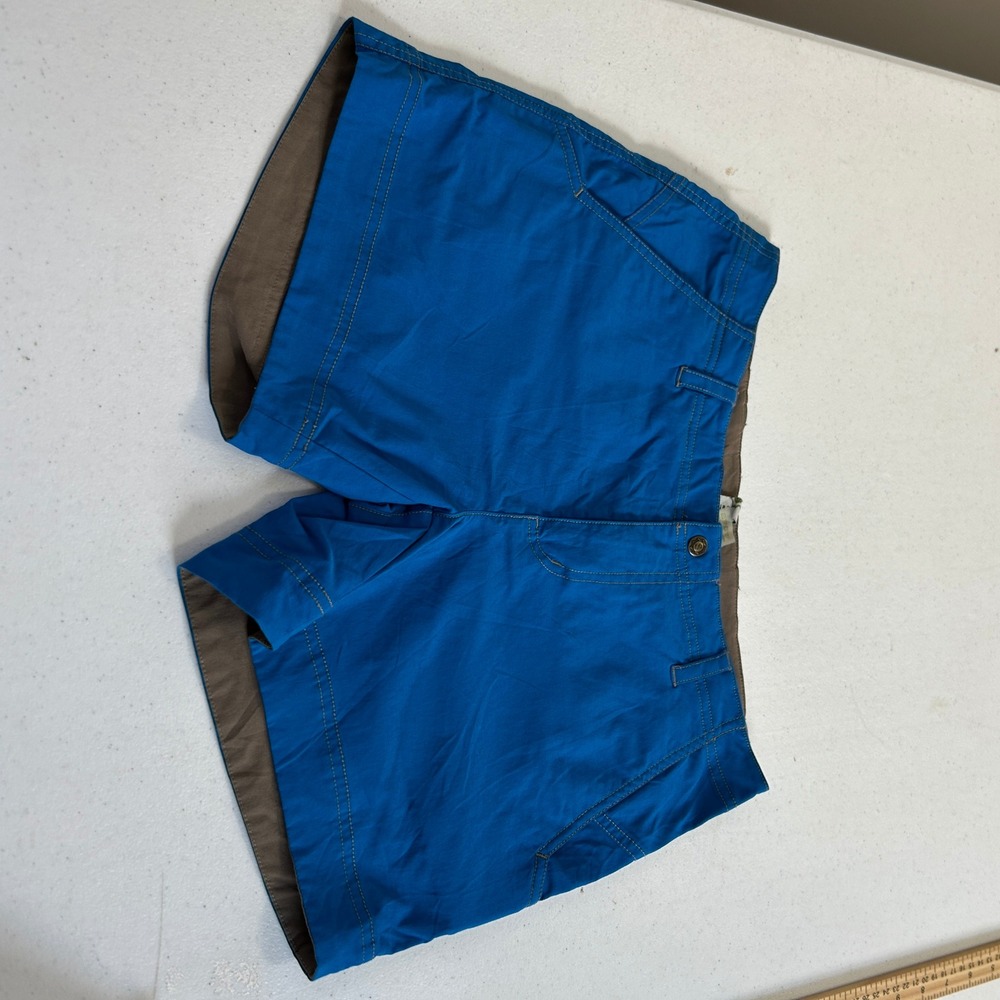 Sahalie Womens Blue Hiking Shorts Mid Rise Nylon Blend Size 8 Trail Outdoor